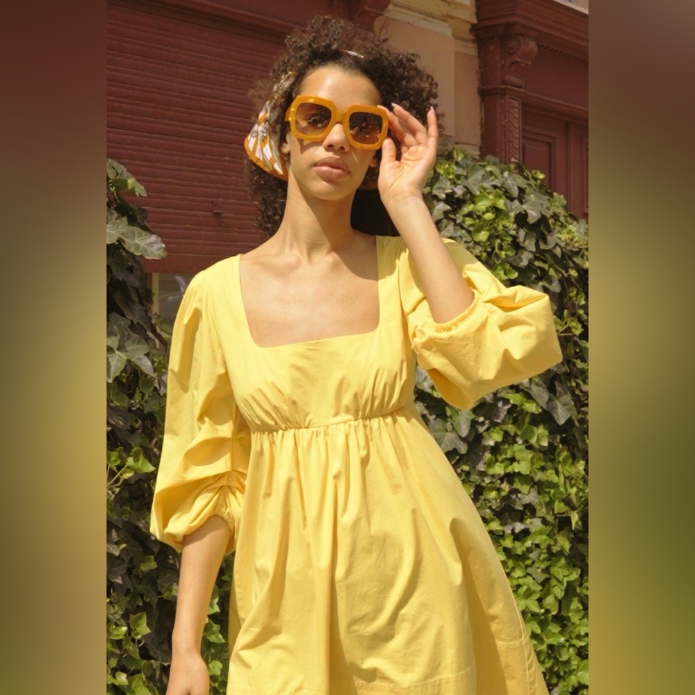 Staud Sophie yellow dress